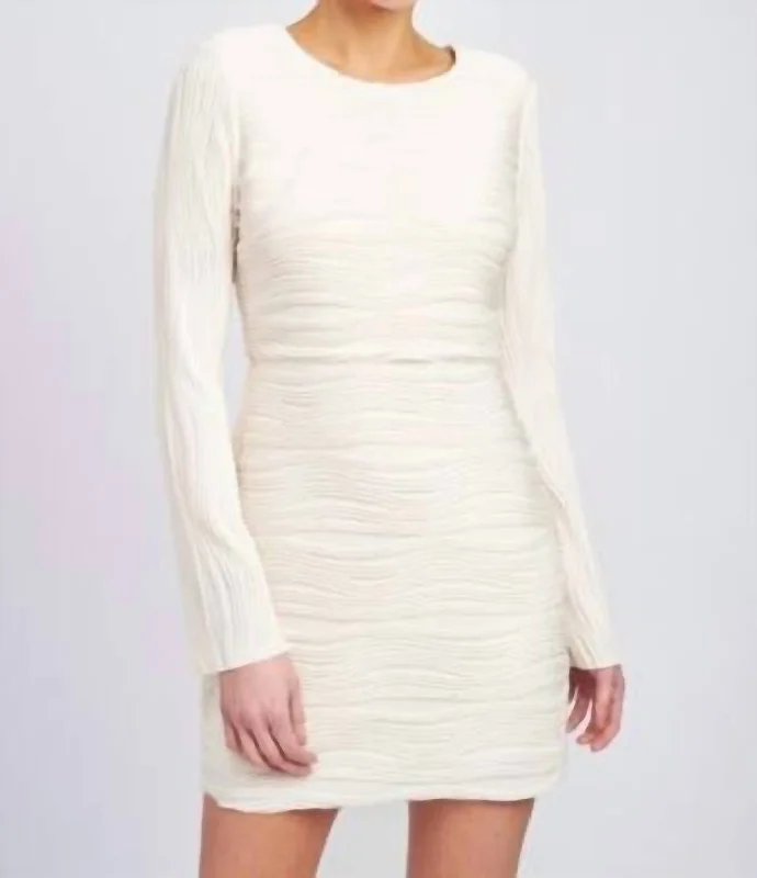 Hurry, Sale Ends Soon!Vivian Mini Dress In Ivory