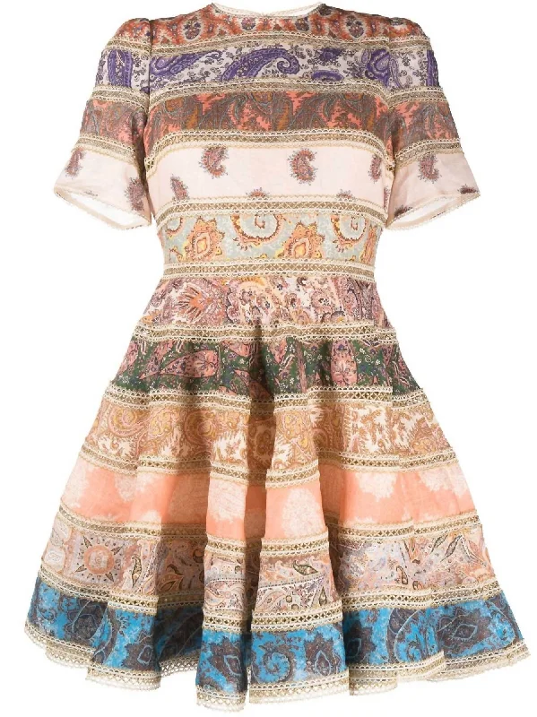 Don't Miss Out!Women's Devi Spliced Mini Dress In Multi
