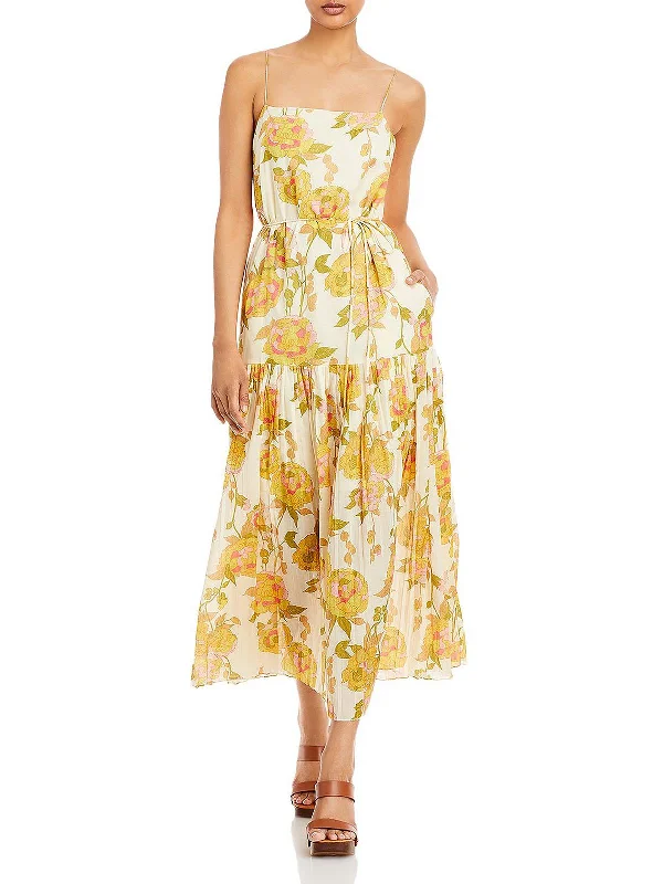 Price Drops You’ll Love!Womens Floral Belted Midi Dress