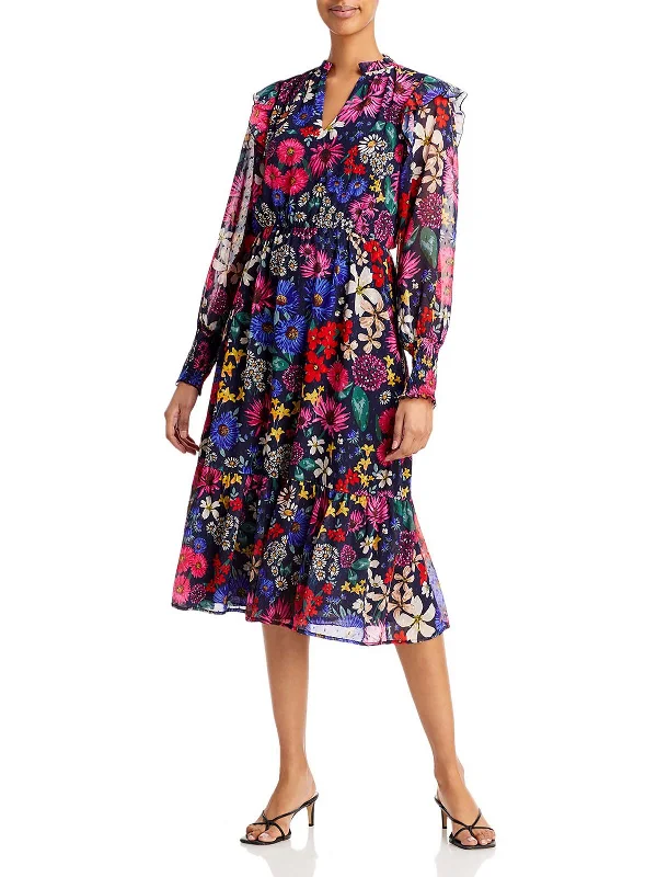 Snag the Best Prices Now!Womens Floral Calf Midi Dress