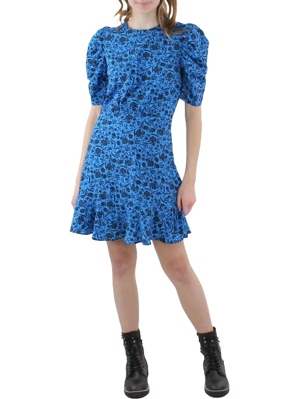Unmissable Offers Await!Womens Floral Knee Midi Dress