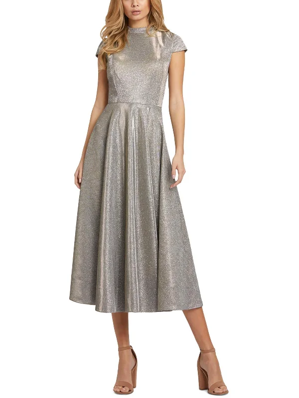 Shop the Hottest Deals!Womens Metallic A-Line Midi Dress