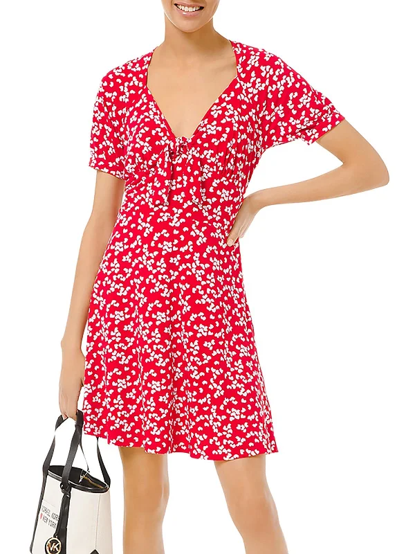 Today’s Deals, Tomorrow’s Regrets!Womens Petal Printed Mini Mini Dress