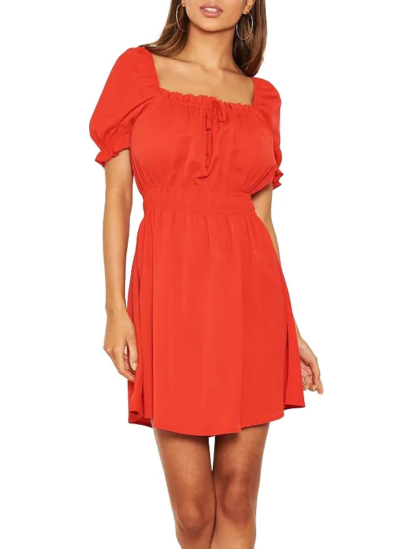 Don’t Wait – Deals Won’t Last!Womens Ruffled Short Sleeve Mini Dress