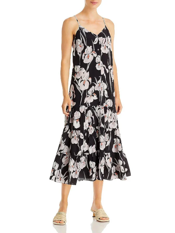 Act Fast – Limited Time Savings!Womens Silk Mid-Calf Midi Dress