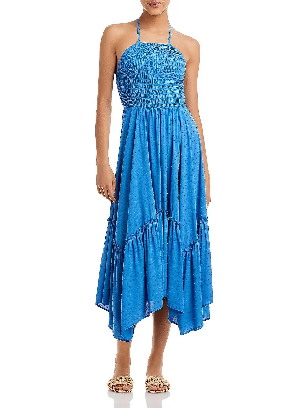 Today’s Deals, Tomorrow’s Regrets!Womens Smocked Tie Neck Midi Dress