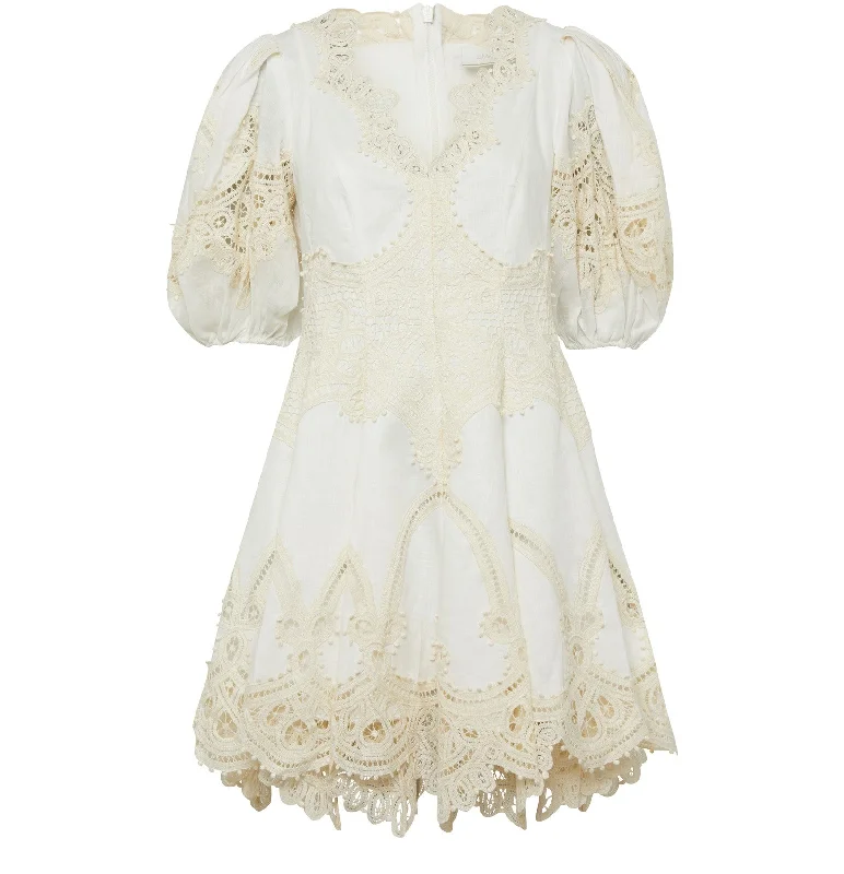 Shop Today, Save Tomorrow!Zimmermann Tiggy Embroidered Mini Dress Ivory/Natural
