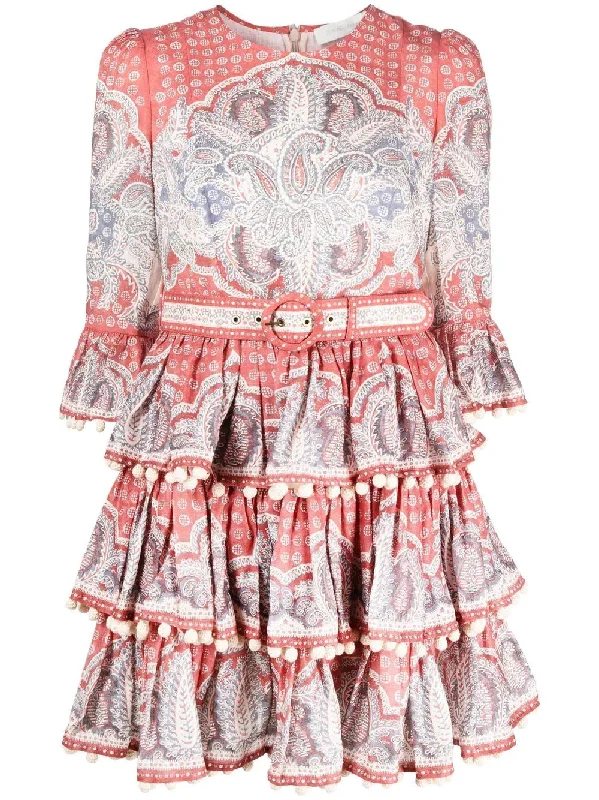 Great Deals, Just for You!Zimmermann Vitali Tiered Hem Mini Dress Indigo/Ruby Paisley Great Deals, Just for You!Zimmermann Vitali Tiered Hem Mini Dress Indigo/Ruby Paisley