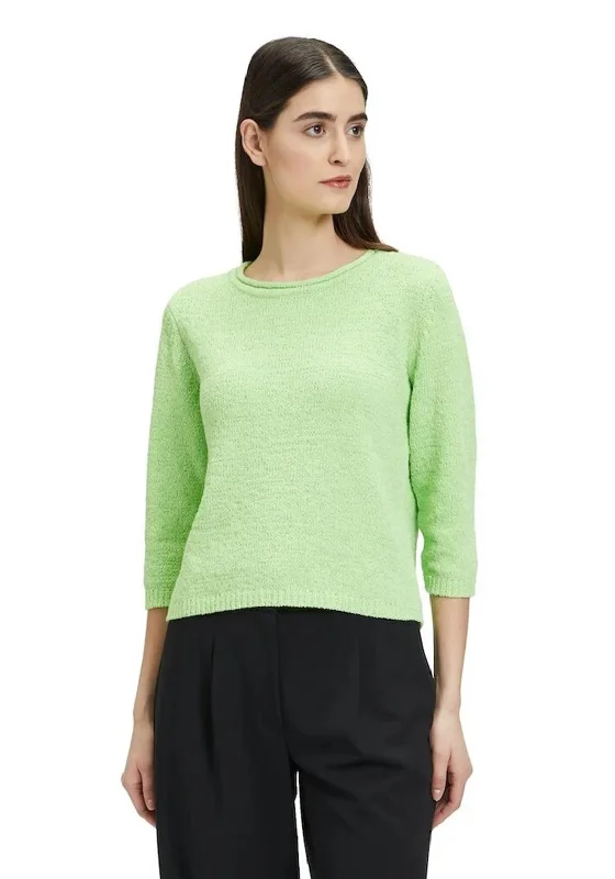 Today Only – Don’t Miss It!Betty Barclay Knit Cropped Sleeve Jumper, Green