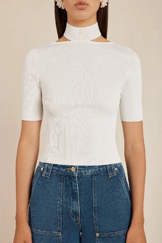 Your Wallet Will Thank You!BRIANNA KNIT TOP - OFF WHITE
