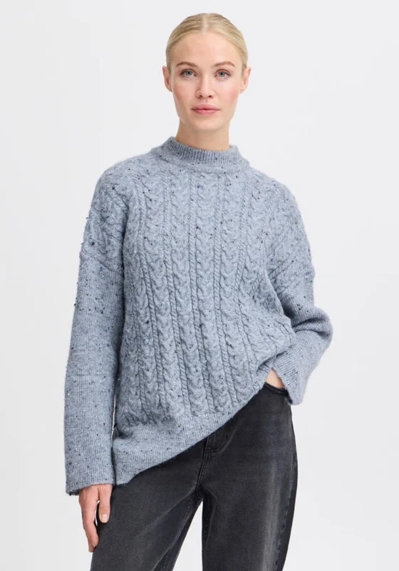 Hurry! While Supplies Last!b.young Cable Knit Jumper, Blue