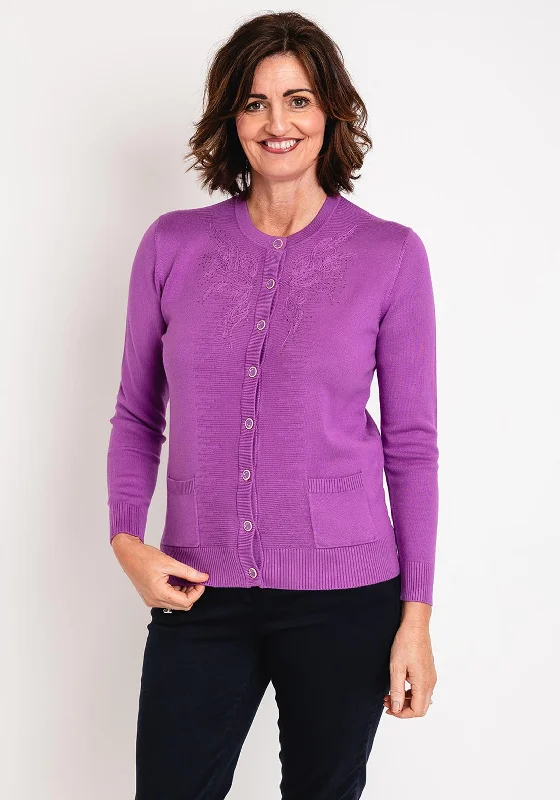 Great Deals, Just for You!Castle of Ireland Embroidered Rhinestone Cardigan, Aster