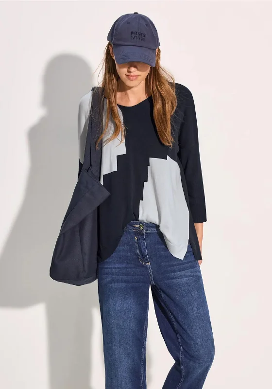 Find Your Perfect Deal Today!Cecil Colour Block V Neck Jumper, Navy