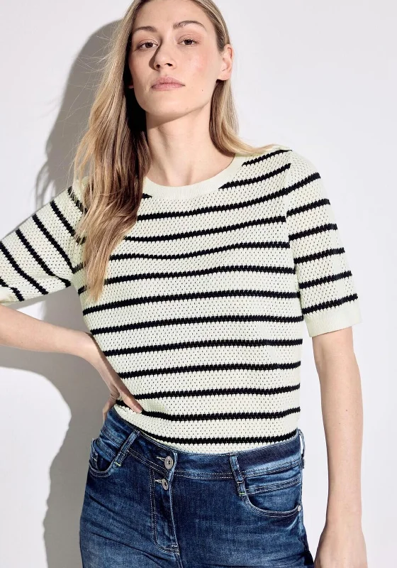 Shop Today, Save Tomorrow!Cecil Striped Short Sleeve Sweater, White