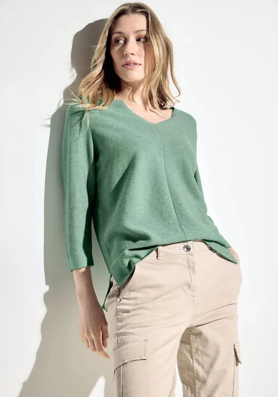 Get More, Spend Less – Shop Now!Cecil V-Neck Light Sweater, Saliva Green