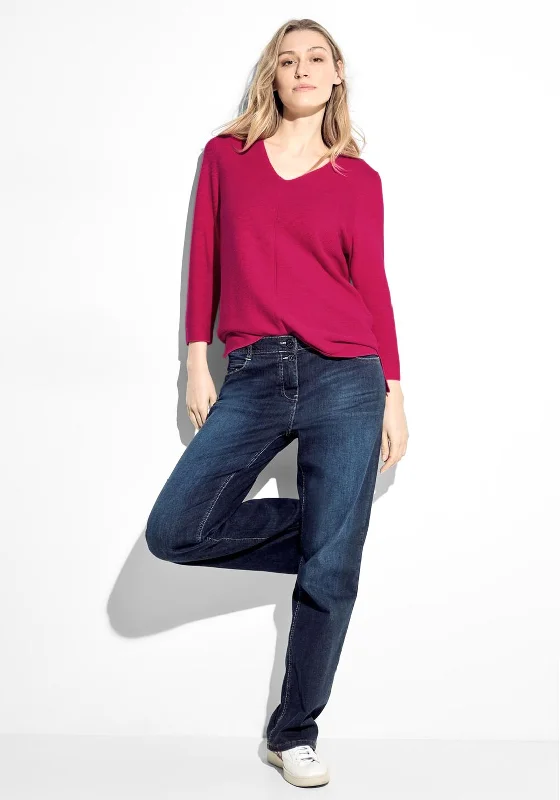 Limited Time Offer!Cecil V-Neck Light Sweater, Pink Sorbet