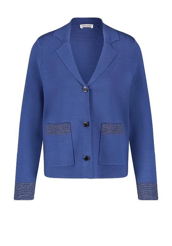 Enjoy Huge Discounts Now!Gerry Weber Collared Button Up Cardigan, Blue