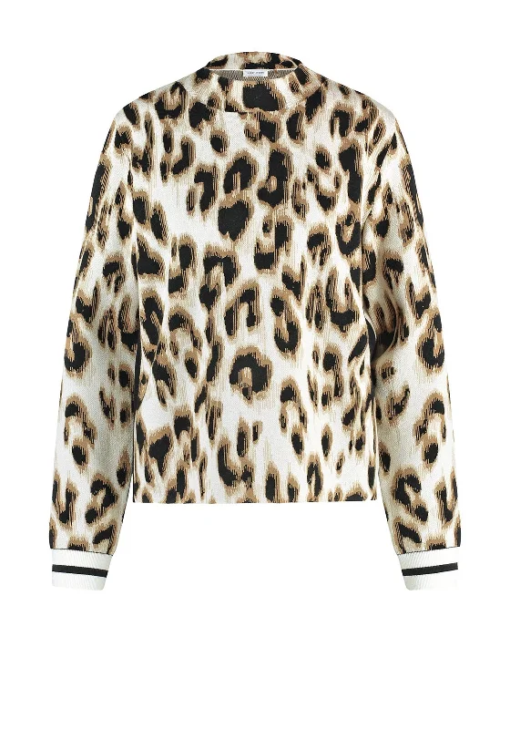 Get It Before It’s Gone!Gerry Weber Leopard Print High Neck Jumper, Brown