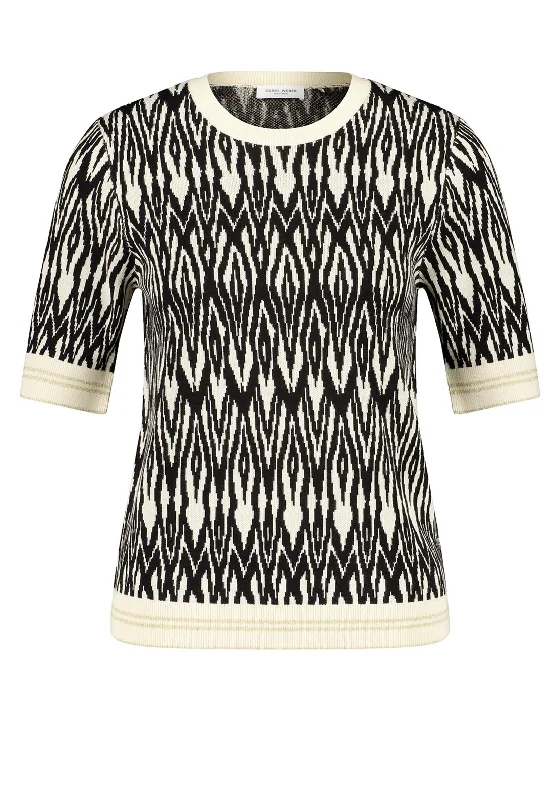 Incredible Savings Inside!Gerry Weber Abstract Print Sweater, Black & Beige