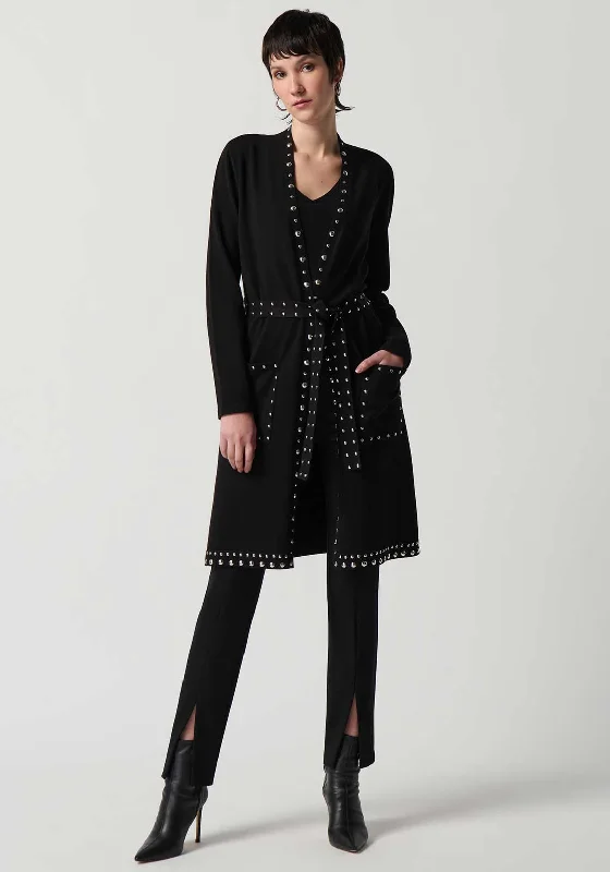 The Best Deals Won’t Wait!Joseph Ribkoff Flat Stud Trim Long Cardigan, Black