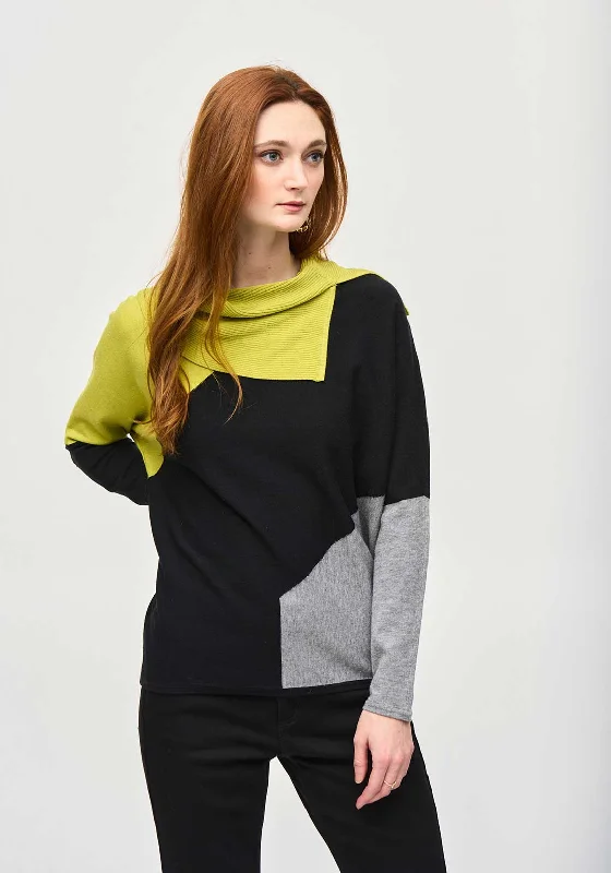 Don’t Wait – Shop Today!Joseph Ribkoff Colour Block Collar Knit Jumper, Black