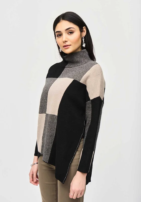 Shop More, Spend Less!Joseph Ribkoff Colour Block Rhinestone Knit Jumper, Taupe Melange Shop More, Spend Less!Joseph Ribkoff Colour Block Rhinestone Knit Jumper, Taupe Melange