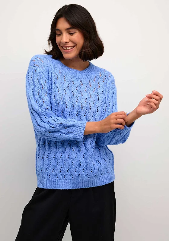 Best Offers of the Month!Kaffe Lena Wide Knit Jumper, Vista Blue