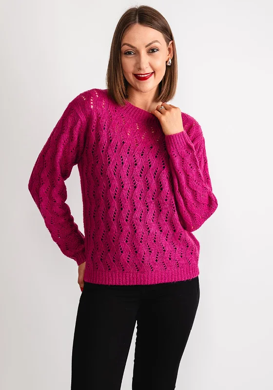 Snag the Best Prices Now!Kaffe Lena Wide Knit Jumper, Fuchsia