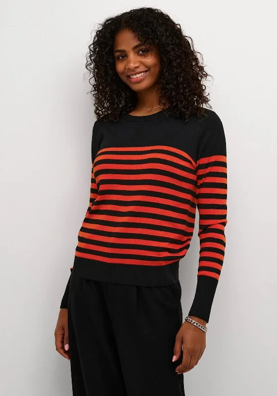 Special Offer – Act Fast!Kaffe Striped Sweater, Black & Red