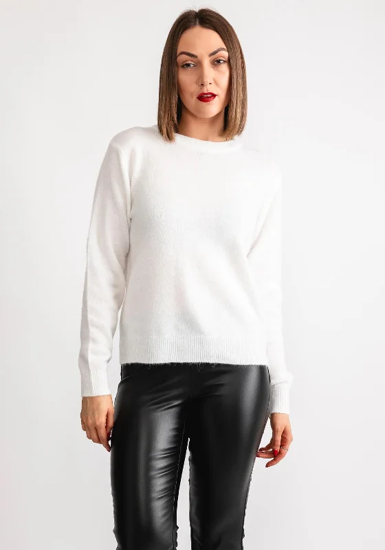 Limited Time Offer!Kaffe Malene Open Back Knit Jumper, Chalk White