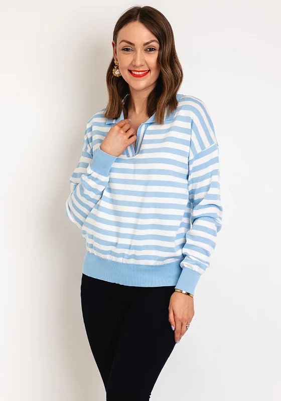 Grab Yours Before It’s Too Late!Serafina Collection One Size Striped Sweater, Blue Grab Yours Before It’s Too Late!Serafina Collection One Size Striped Sweater, Blue