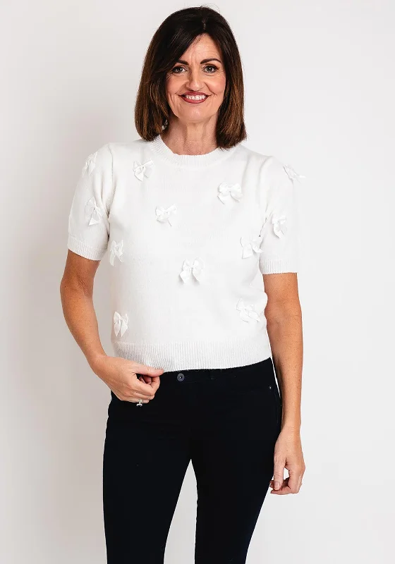 Find the Best Deals Here!Serafina Collection One Size Bow Applique Sweater, White