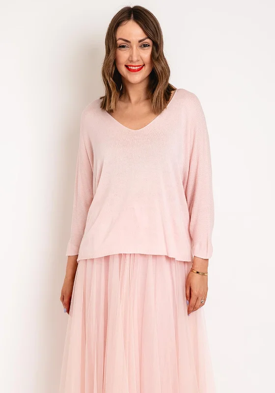 Everything Must Go!Serafina Collection One Size Fine Knit Sweater, Pink