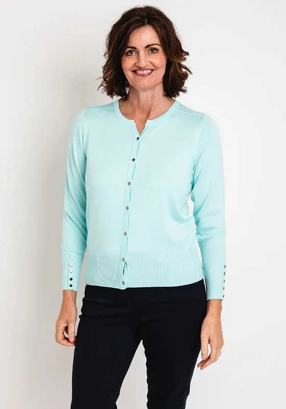 Your Dream Deal is Here!Micha Round Neck Fine Cardigan, Mint