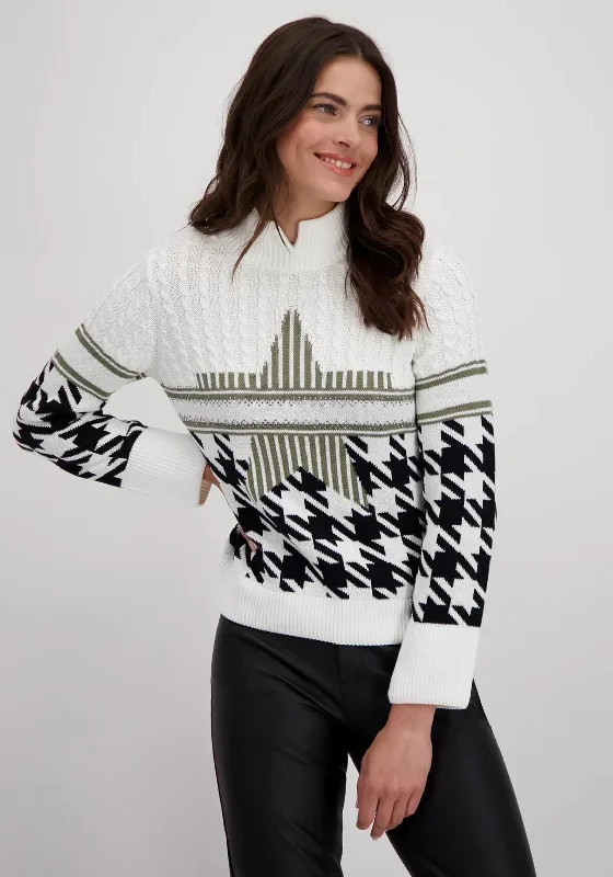 Hot Deals You Can’t Resist!Monari Mixed Design Knit Jumper, White Multi