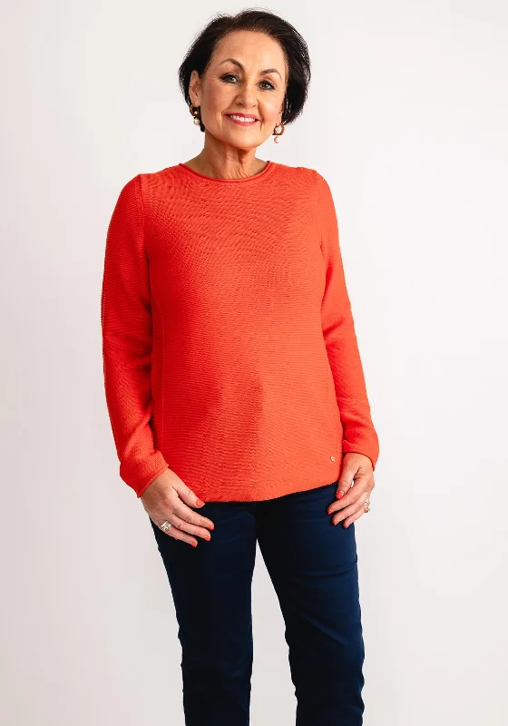 Huge Savings – Act Now!Olsen Cotton Knit Jumper, Orange