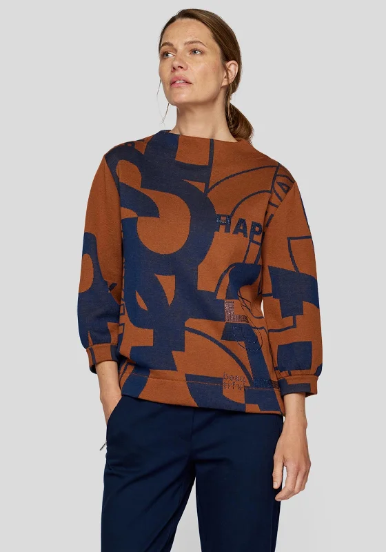 One Day Only – Huge Savings!Rabe Funnel Neck Jumper, Brown