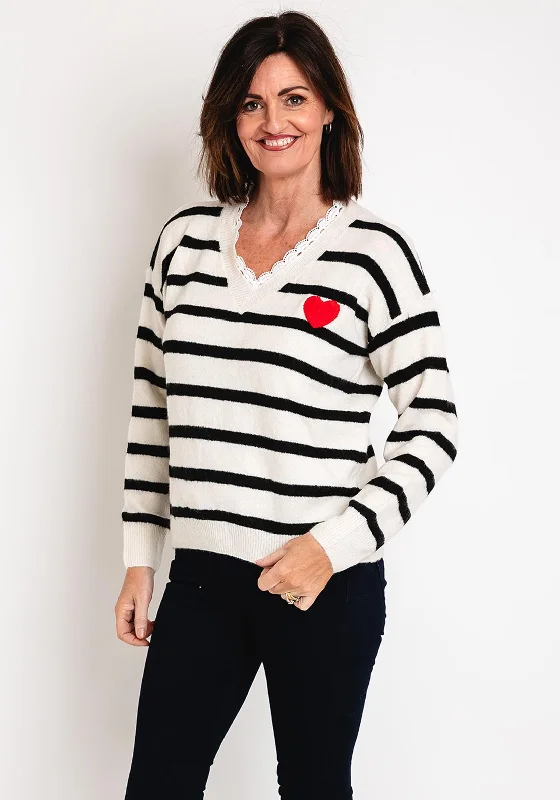 Special Offer – Act Fast!Serafina Collection One Size Striped Sweater, Beige