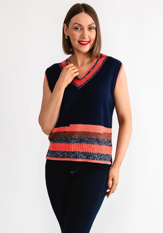 Amazing Prices You Can’t Resist!White Stuff Colour Block Knit Vest, Navy