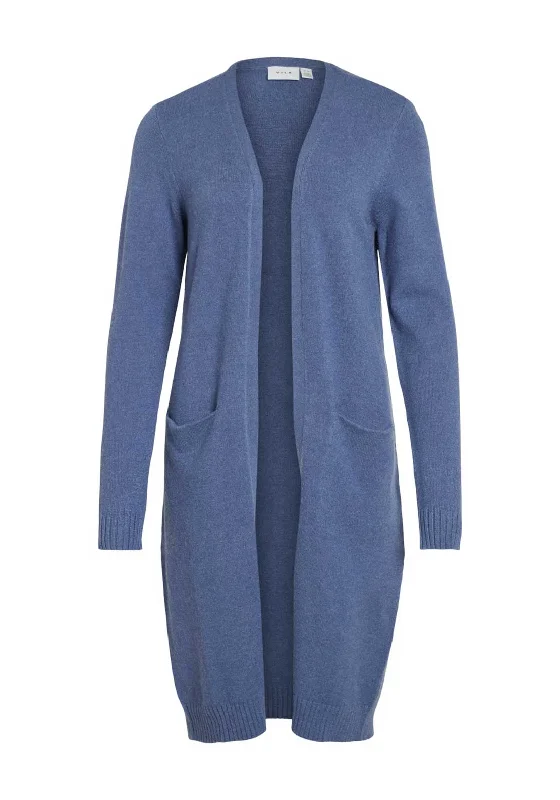 Best Price of the Season!Vila Long Knit Cardigan, Bijou Blue