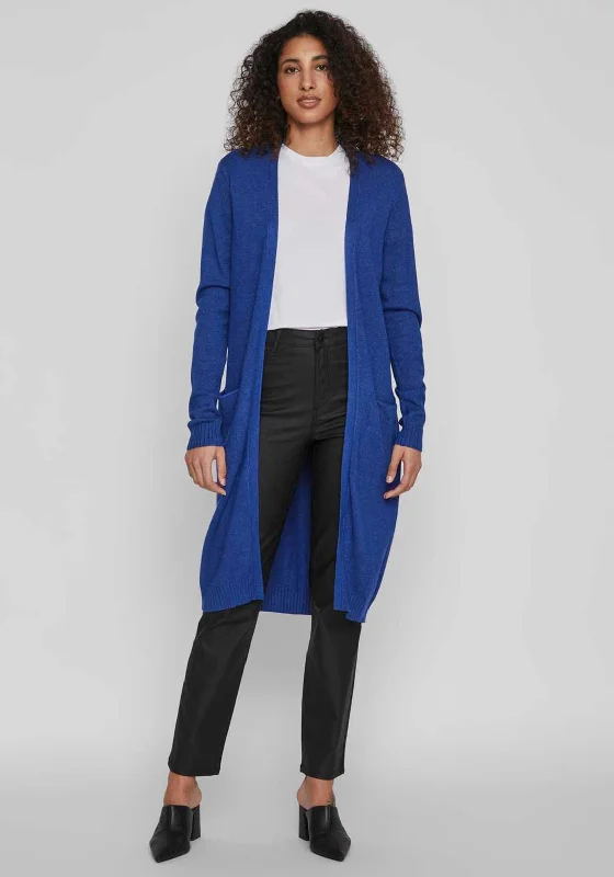 Huge Savings – Act Now!Vila Long Knit Cardigan, Mazarine Blue