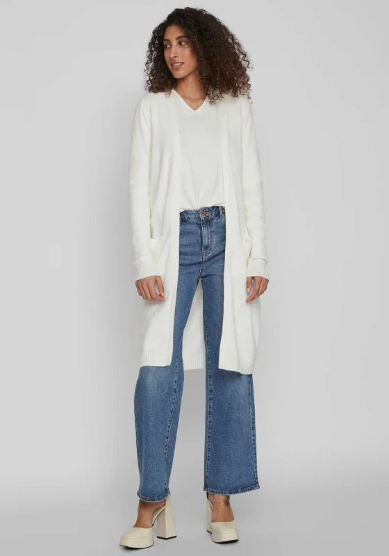 Unmissable Offers Await!Vila Long Knit Cardigan, White Alyssum