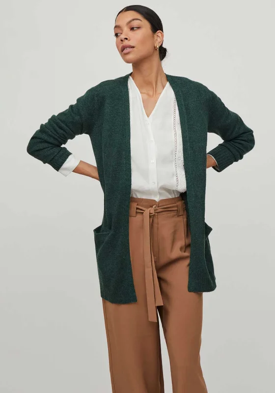 Score Huge Discounts Today!Vila Ril Long Open Knit Cardigan, Pineneedle