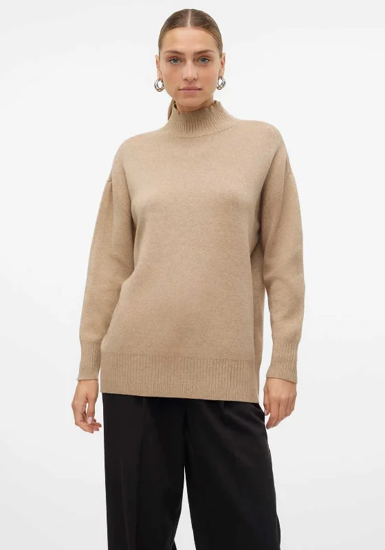 Must-Have Deals Inside!Vero Moda Gold High Neck Jumper, Beige
