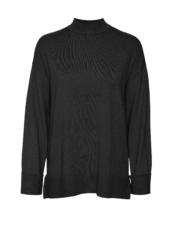 Mega Sale Happening Now!Vero Moda Happiness High Neck Longline Jumper, Black