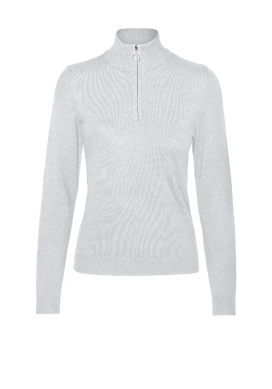 Get More for Less!Vero Moda Happiness Zipped Pullover, Light Grey