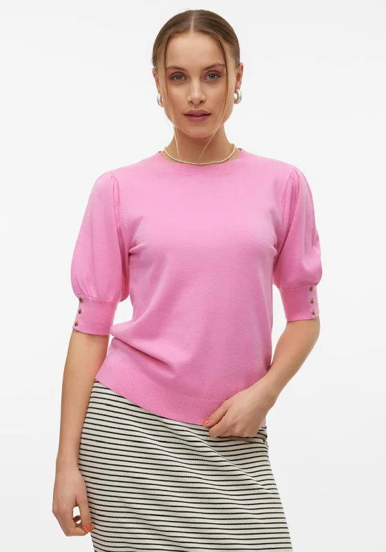 Every Deal is a Steal!Vero Moda Holly Short Sleeve Sweater, Pink