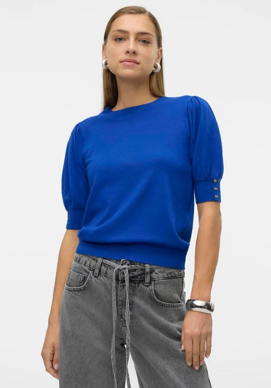 Shop Early, Save Big!Vero Moda Holly Short Sleeve Sweater, Royal Blue