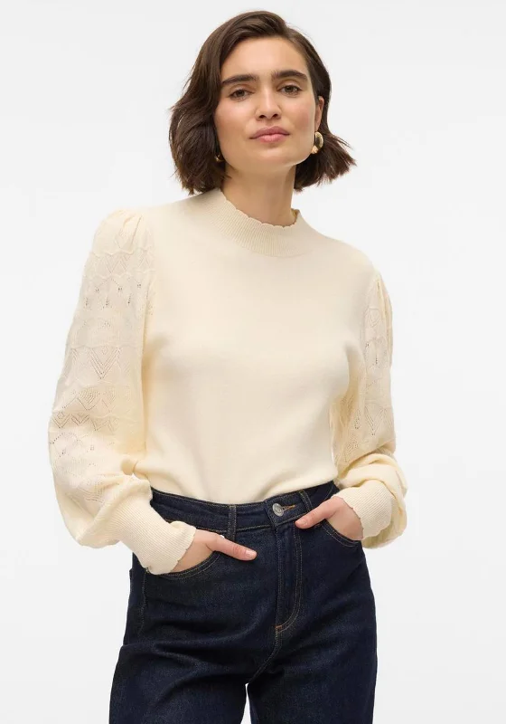Your Shopping Spree Starts Here!Vero Moda Limone High Neck Sweater, Cream