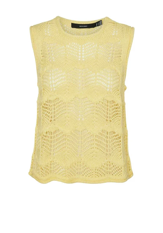Special Offer – Act Fast!Vero Moda Rene Sleeveless Knit Sweater Mellow Yellow